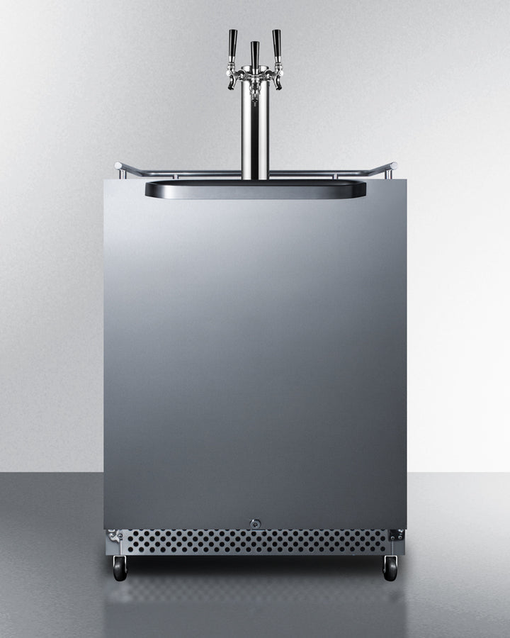 24Inch Wide 6.04Cu. Ft. Built-In Triple TapKegerator with Door Lock (3584894468176)