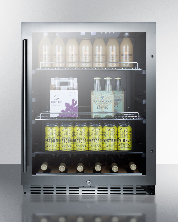 24 Inch Wide 5.8 Cu. Ft. Built-In Beverage Center with Door Lock (3589272010832)