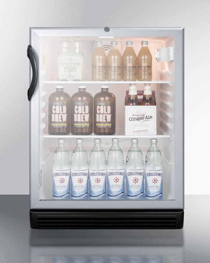 24 Inch Wide 5.5 Cu. Ft. Built-In ADA Compliant Beverage Center with Door Lock (3589272567888)