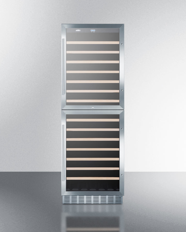 118 Bottle 24 Built-In Two Door Dual Zone Wine Cooler (3589235474512)