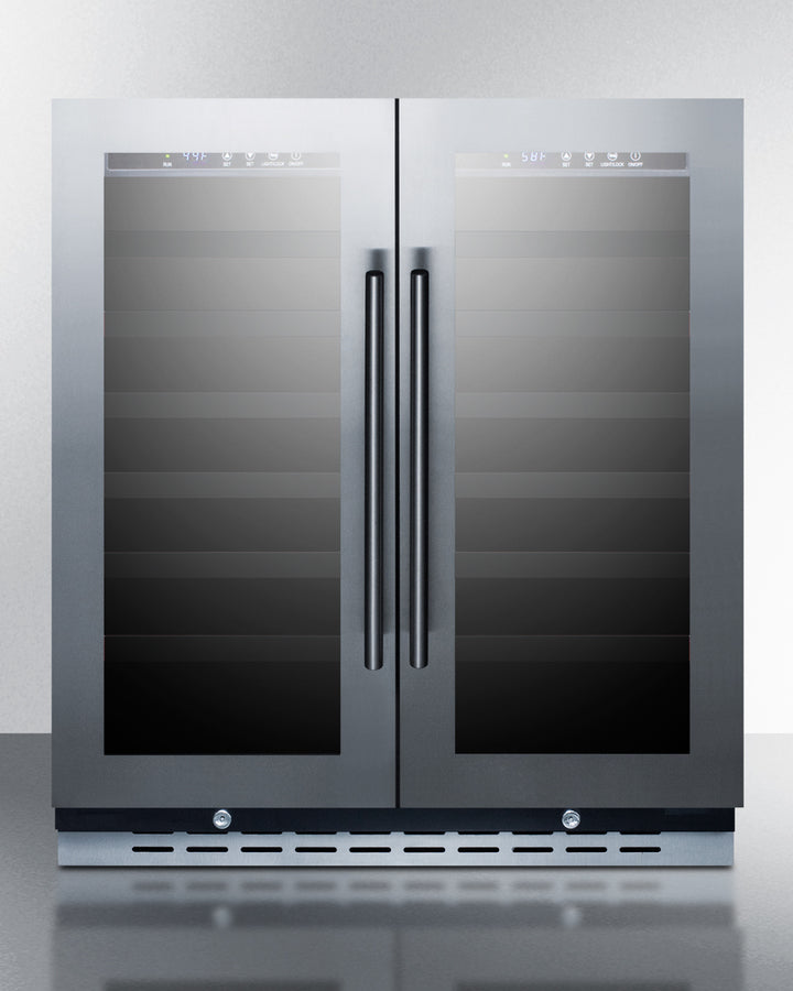 30 Inch Wide 66 Bottle Capacity Built-In Wine Cooler with Door Lock (3589234589776)