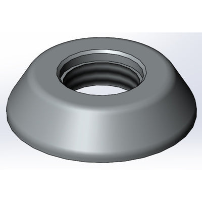 Mounting Flange for Glass Filler, Chrome-Plated