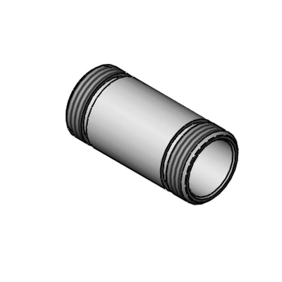 T&S 000694-40 Short Nipple for Spray Valve, Rough Chrome Plated