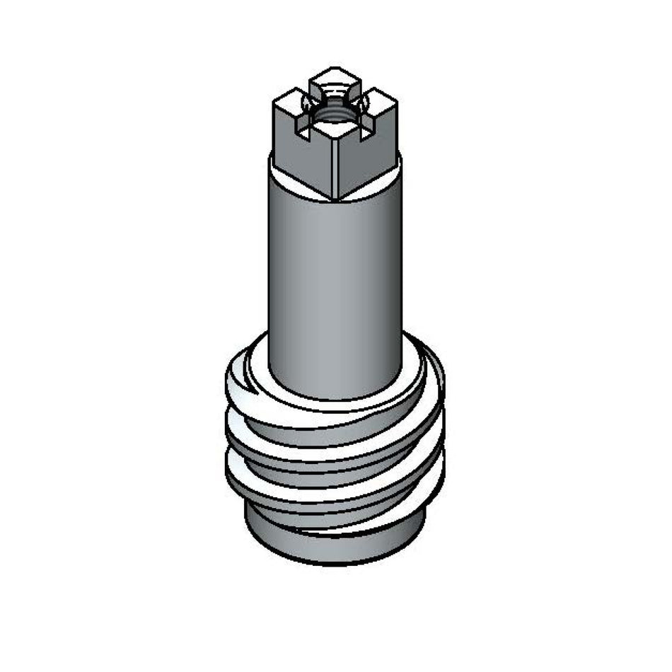 Loose Key Stop "Short" Spindle, Chrome-Plated