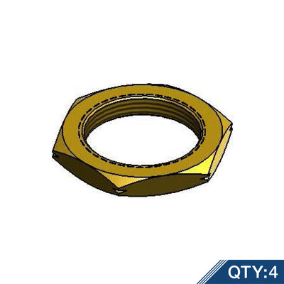 LOCK NUTS, 4 PCS / MASTER 3/4-14NPSM (BRASS)