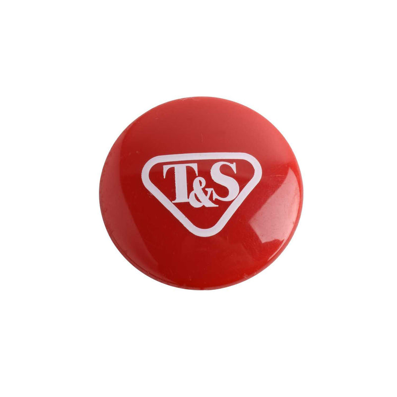 T&S 001193-19NS Snap In Index Button w/ T&S Logo, Red