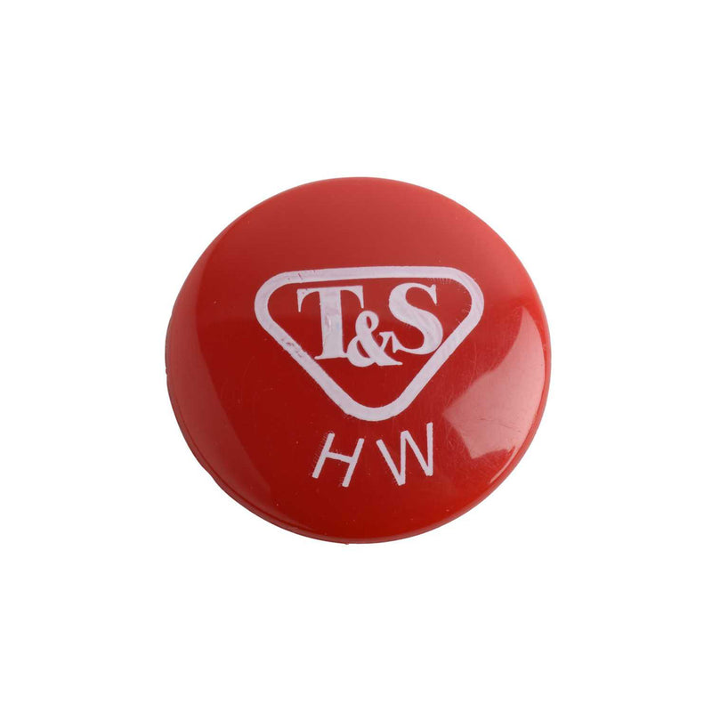 T&S 001194-45NS Snap In Index Button w/ T&S Logo, Red
