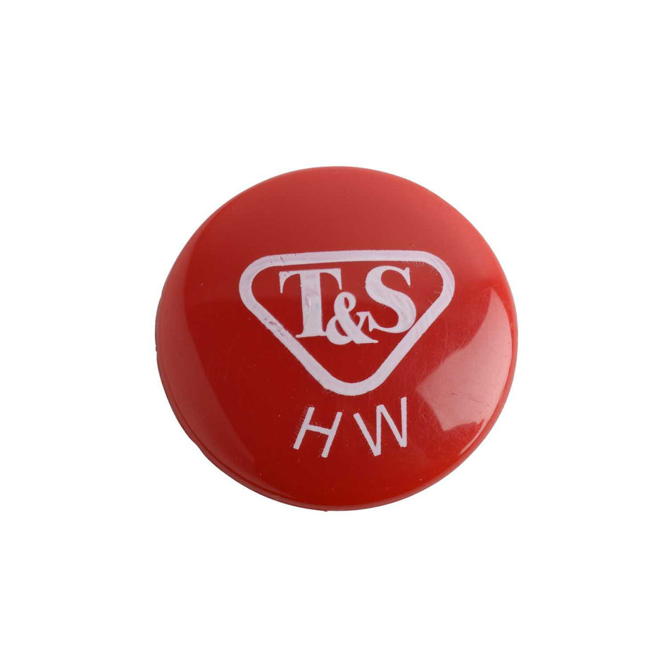 T&S 001194-45NS Snap In Index Button w/ T&S Logo, Red