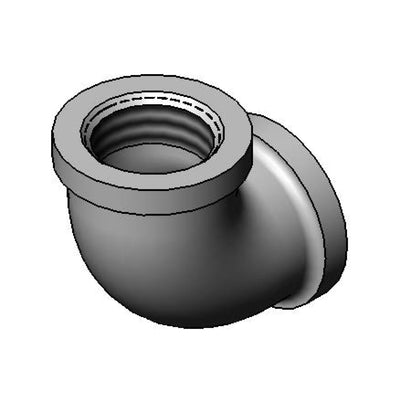 Elbow, Cast Round, 1/2" NPT Female x Female, Chrome-Plated Brass