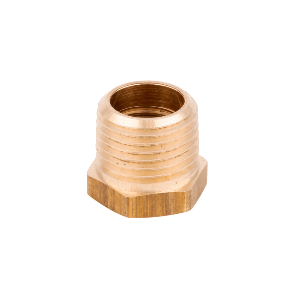 1/2"NPT Male x 3/8"NPT Female Hex Bushing (Unplated Brass)