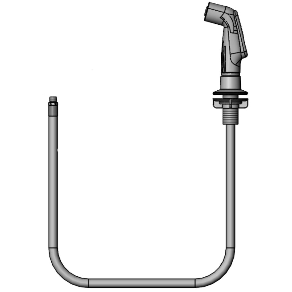 T&S Brass 001495-45NS Sidespray & Hose Guide - 4' Length (NS)