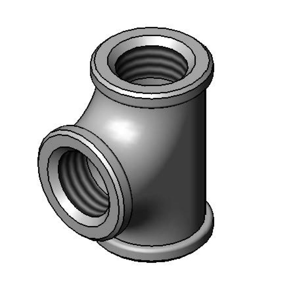 T&S Brass 001614-40 3/8" NPT Tee - Professional Chrome