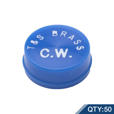 T&S Brass 001686-45M50 Blue CW Snap-In Index Master Pack (50)