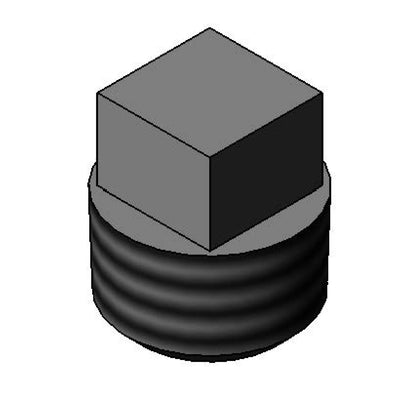 T&S Brass 002369-25 3/8" NPT Plug - Rough Chrome