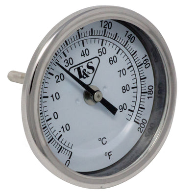 T&S Brass 003799-45 Thermometer - 0 to 200°F w/ T&S Logo