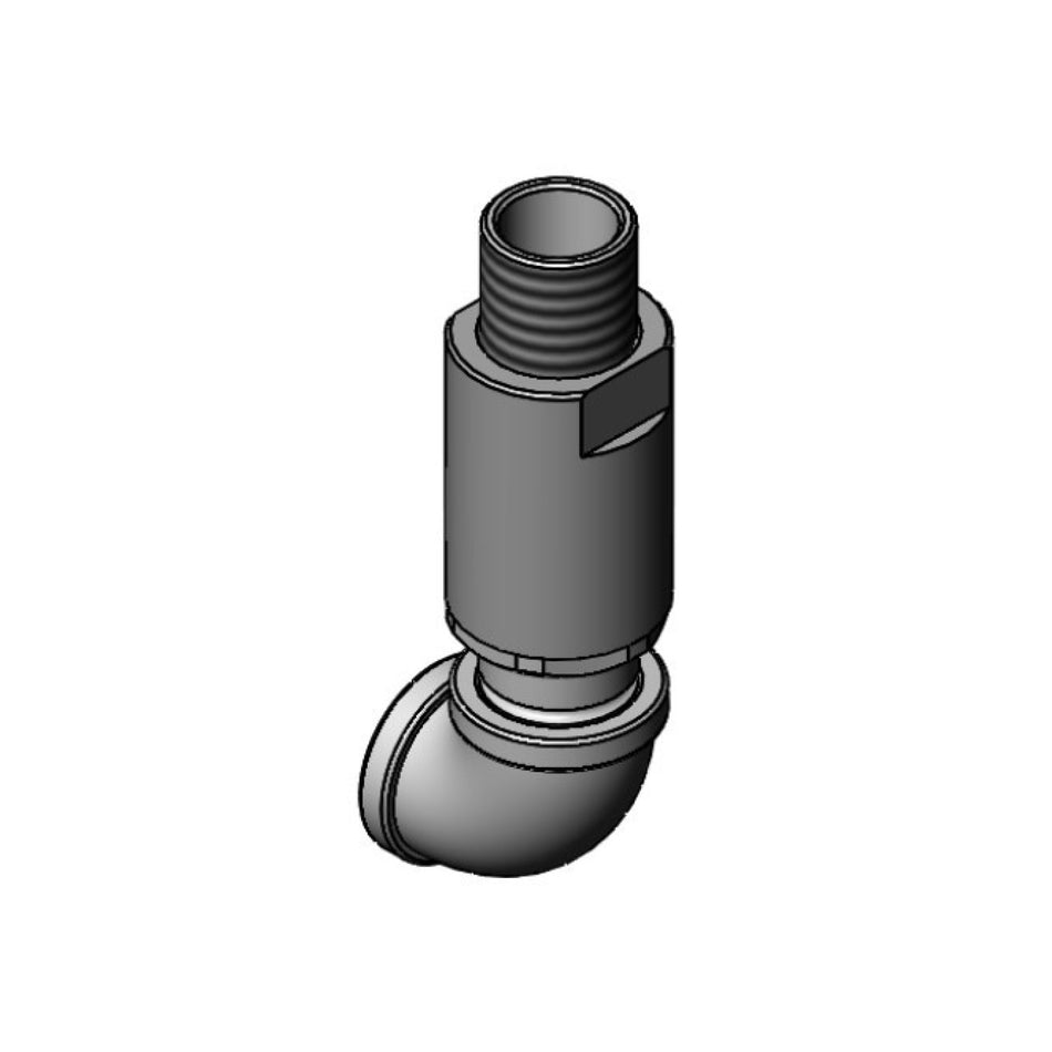 T&S Brass 007252-25 3/4" Swivel Assembly w/ Elbow - Chrome