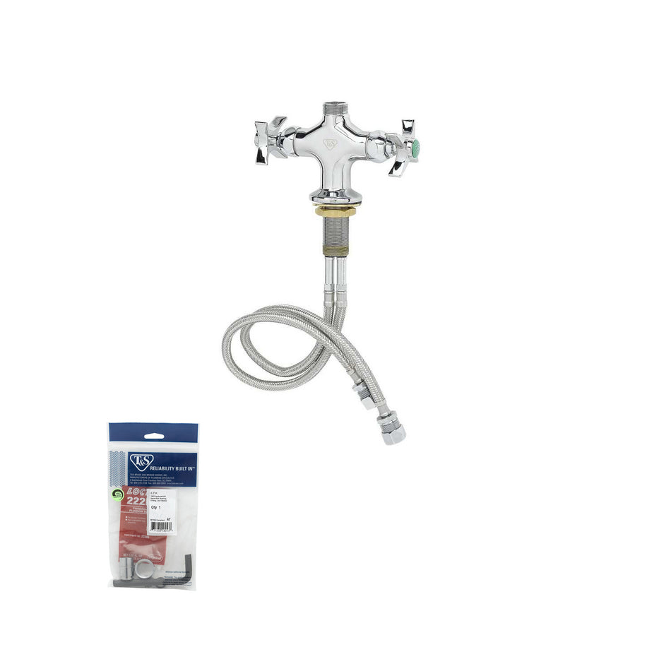 BL-5700-01 Base Faucet Assembly, 3/8" NPT Female Outlet, Eternas, 4-Arm Handles