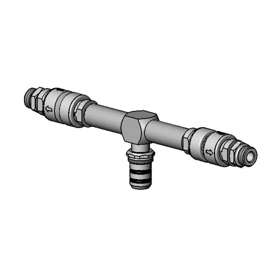 T&S Brass 009177-40 Swivel Tee Assembly w/ (2) Vacuum Breakers