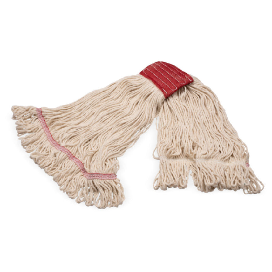 Carlisle 369125G00 Large Wet Mop Head Grease Release Looped-end Natural Yarn