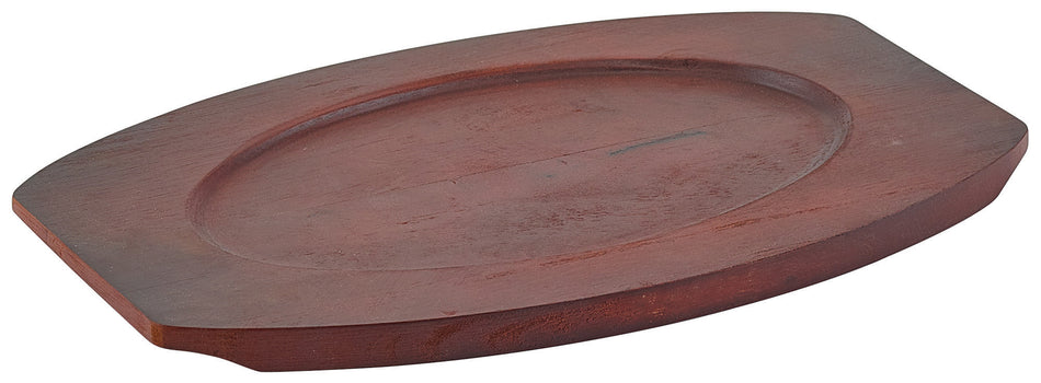 Winco APL-10UL 10 Inch Oval Wood Underliner for Sizzling Platter