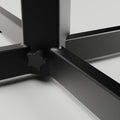 Rockless Table base foot assembly detail showing the self-leveling contact points that adjust to uneven floors
