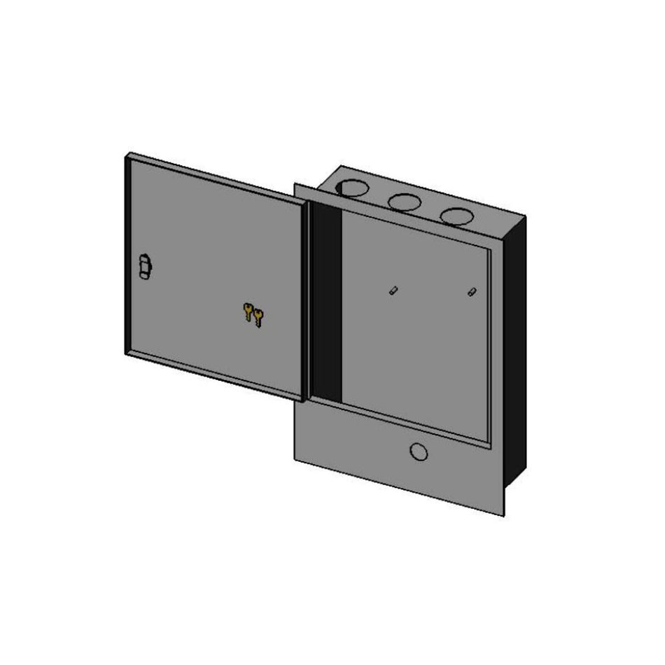 T&S Brass 010445-45 SS Control Box Cabinet w/ Lock & Keys