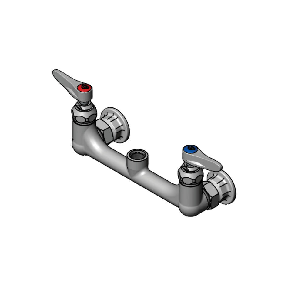 8" Wall Mount Base Faucet, 1/2" NPT Outlet, New Style