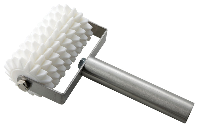 Winco RD-8 5 Inch Dough Roller Docker Manual Stainless Steel Tool - 8 Wheels