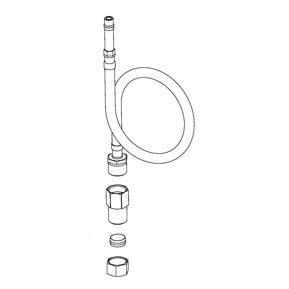 T&S Brass 016068-25 European 15mm Flex Hose w/ Check Valve