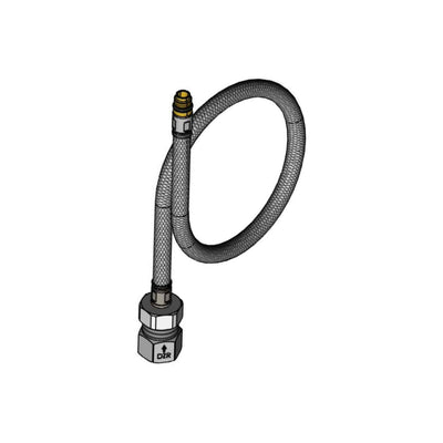 T&S Brass 016068-25DR European Flex Hose w/ Check Valve