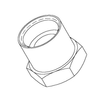 T&S Brass 016154-25 Adapter - 7/8-20UN F x 3/8" NPT F