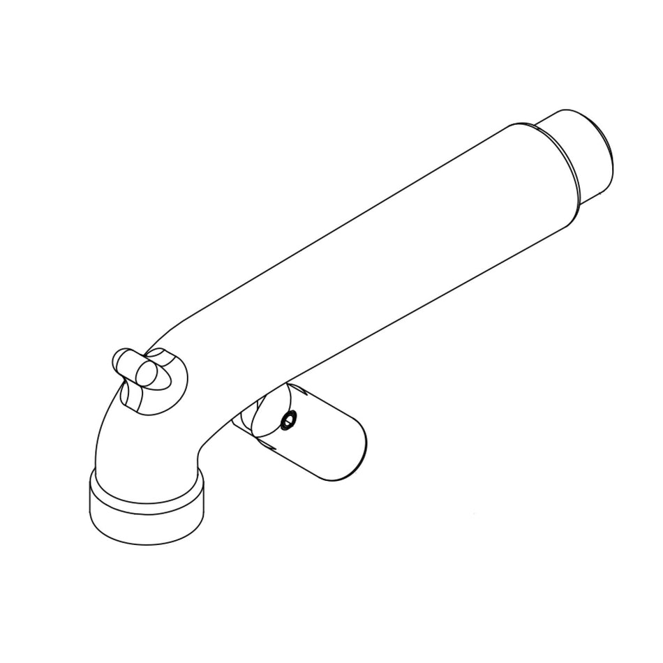 T&S Brass 016450-40 Roll Pin Spout Assembly - Polished Chrome