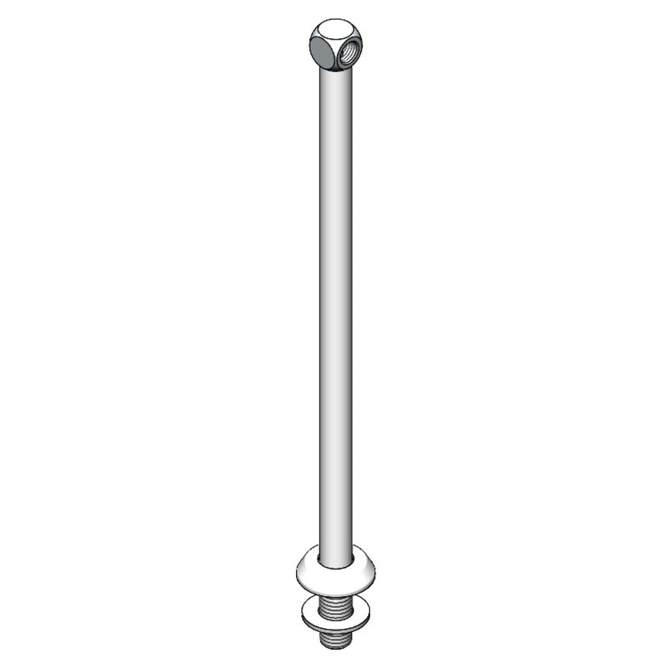 T&S 017269-40 16" Pedestal Assembly for Retro Glass Filler w/ Single Outlet Cube