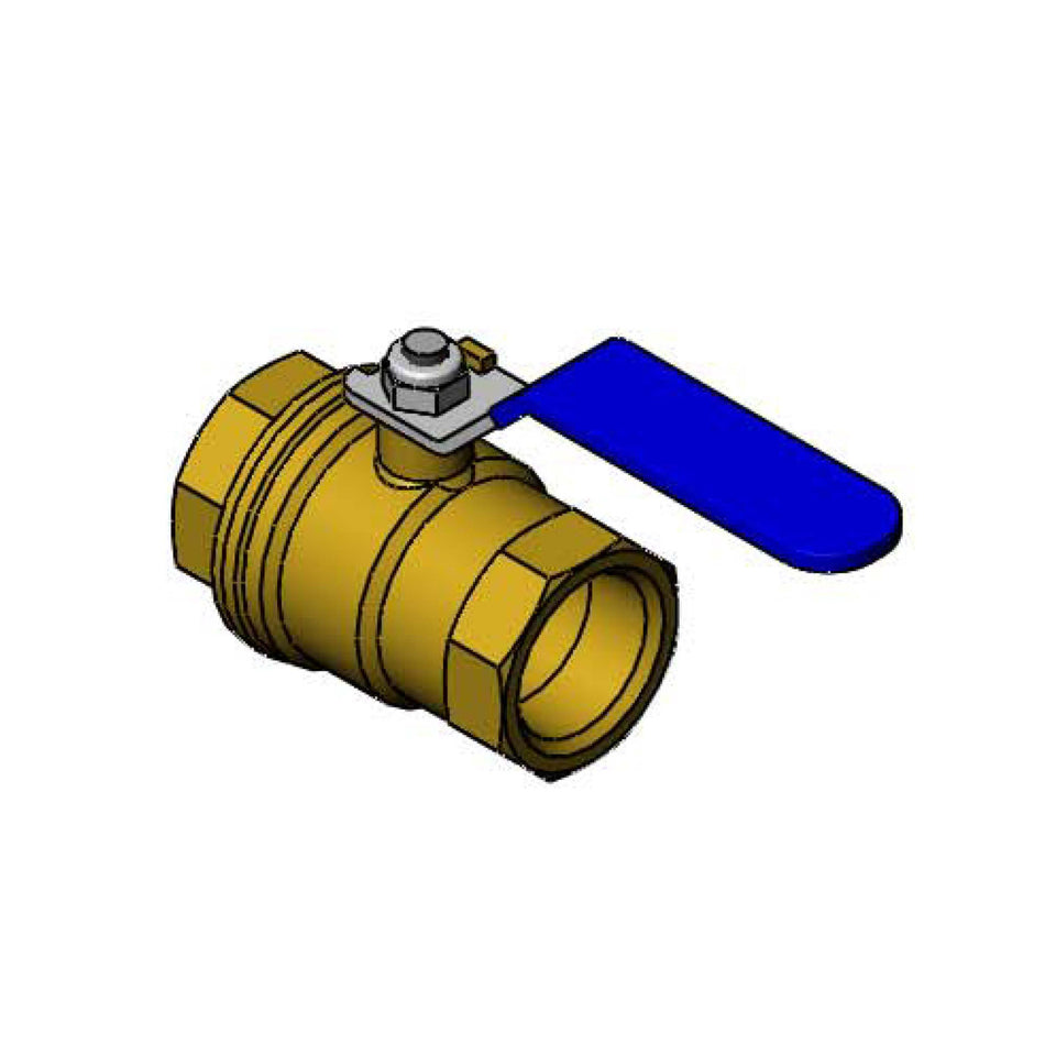 T&S Brass 017487-45B 3/4" Female NPT Ball Valve - Blue Lever