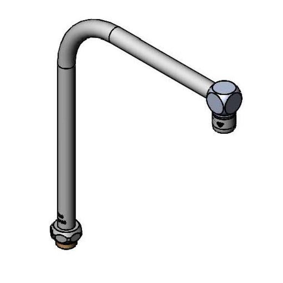 T&S Brass 018006-40 High-Arc Swivel Gooseneck - Cube Aerator