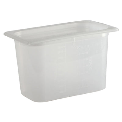 Carlisle MP14 4 Quart Food Pan with Lid Translucent Polypropylene Stackable