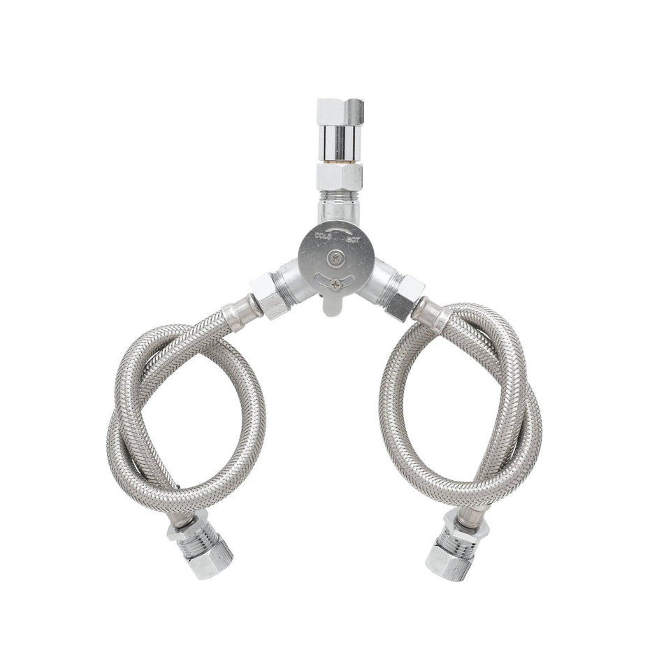T&S Brass 019321-40 Mixing Valve - 18" Flexible SS Hoses