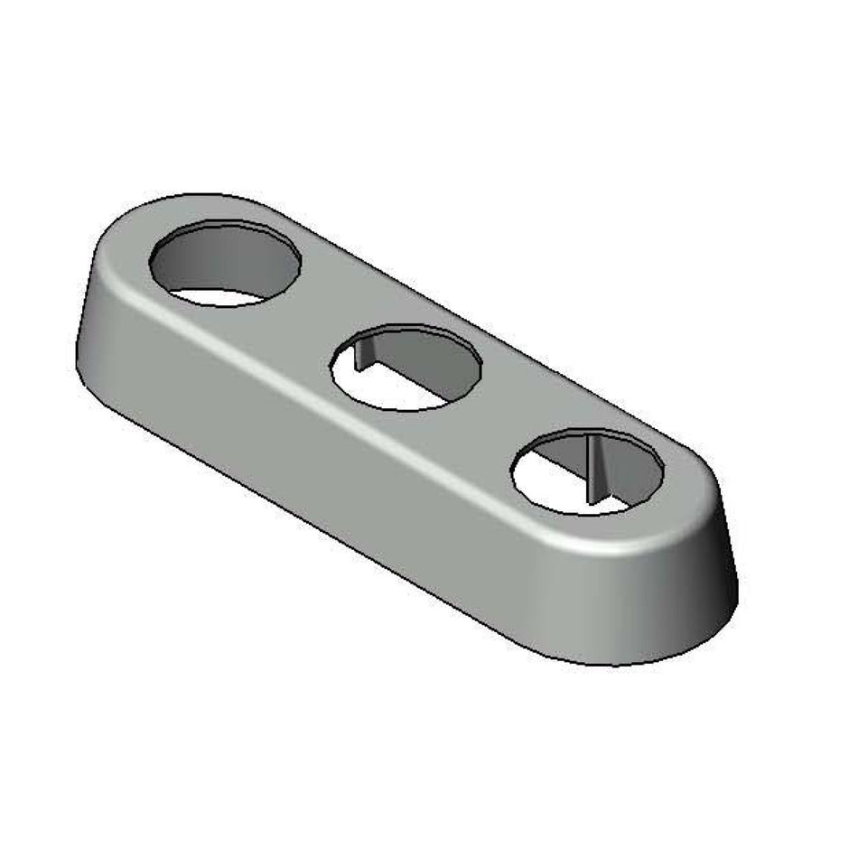 T&S 019374-40 Escutcheon for 4" Workboard Faucets, Polished Chrome Plated