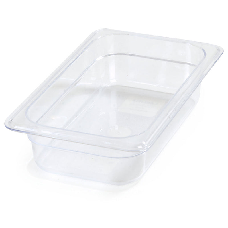Carlisle 3068007 10 Inch 1/4 Size Non-Slip Food Pan Clear Polycarbonate