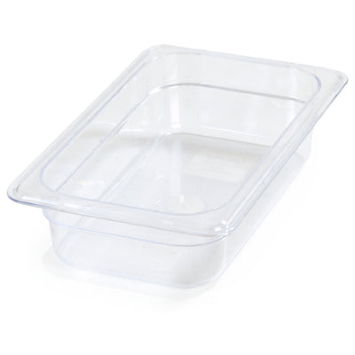 Carlisle 3068007 10 Inch 1/4 Size Non-Slip Food Pan Clear Polycarbonate