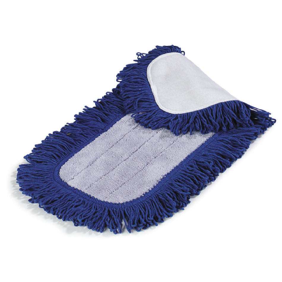 Carlisle 363311814 18 Inch Cut-End Dry Mop Pad with Microfiber Center Blue