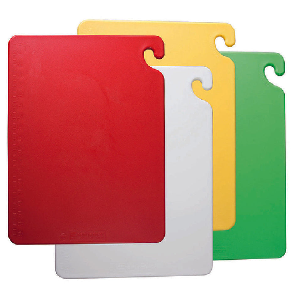 Carlisle CB1520QS 20 Inch Cutting Board Set with Food Safety Hook Assorted