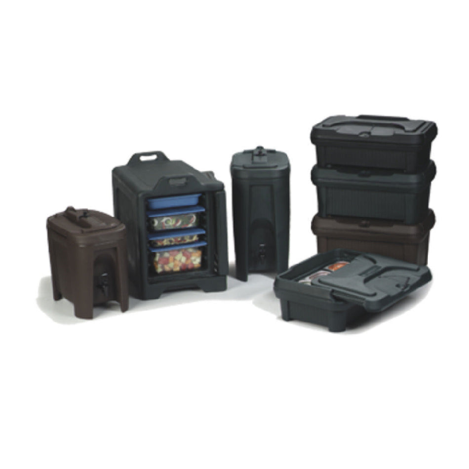 Carlisle XT160003 18 Qt Insulated Food Carrier with Molded Tag Slot Black Polyethylene