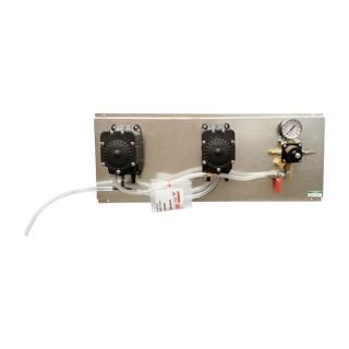 Foxx Beer Pump Panel - 2 Flojet Pumps 1 Section Corny Connection Tubing Draft System