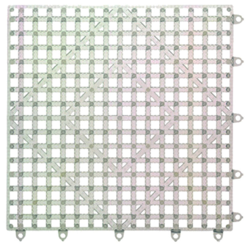 Carlisle VM5280CL 12 Inch Clear Bar Mat Rubber Interlocking with Raised Airflow