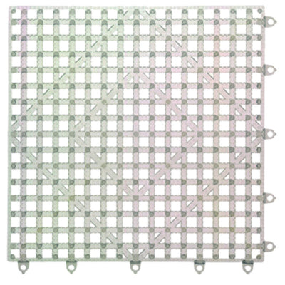 Carlisle VM5280CL 12 Inch Clear Bar Mat Rubber Interlocking with Raised Airflow