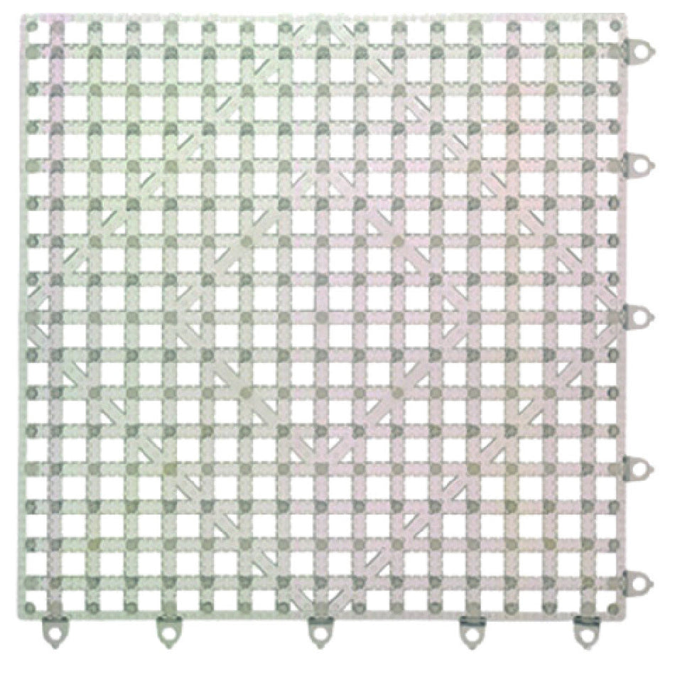 Carlisle VM5280CL 12 Inch Clear Bar Mat Rubber Interlocking with Raised Airflow