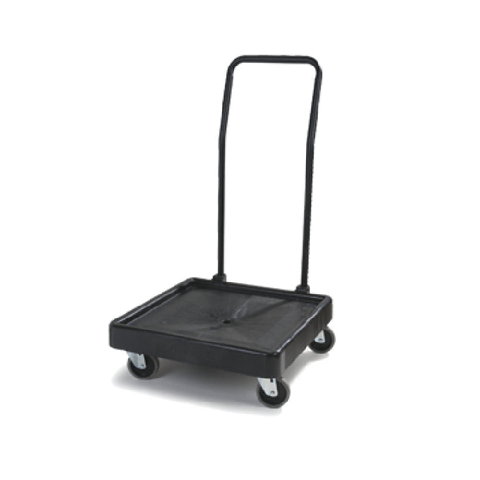 Carlisle C2236H03 22 Inch Polypropylene Dolly with Push Handle Black