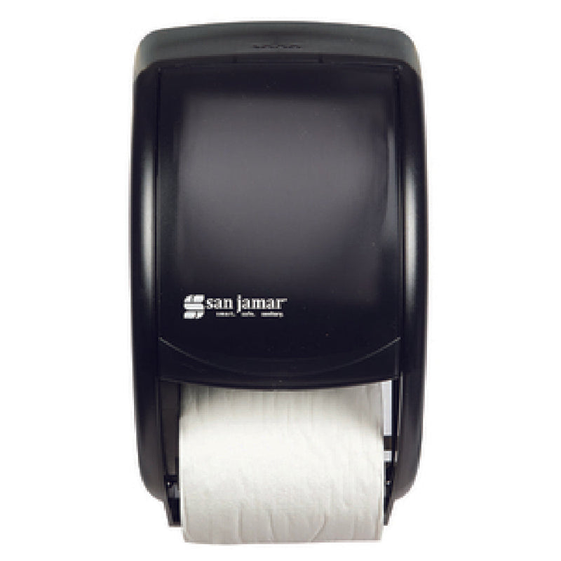 Carlisle San Jamar R3500TBK Toilet Tissue Dispenser - Duett Standard Twin Black Pearl 7.5in