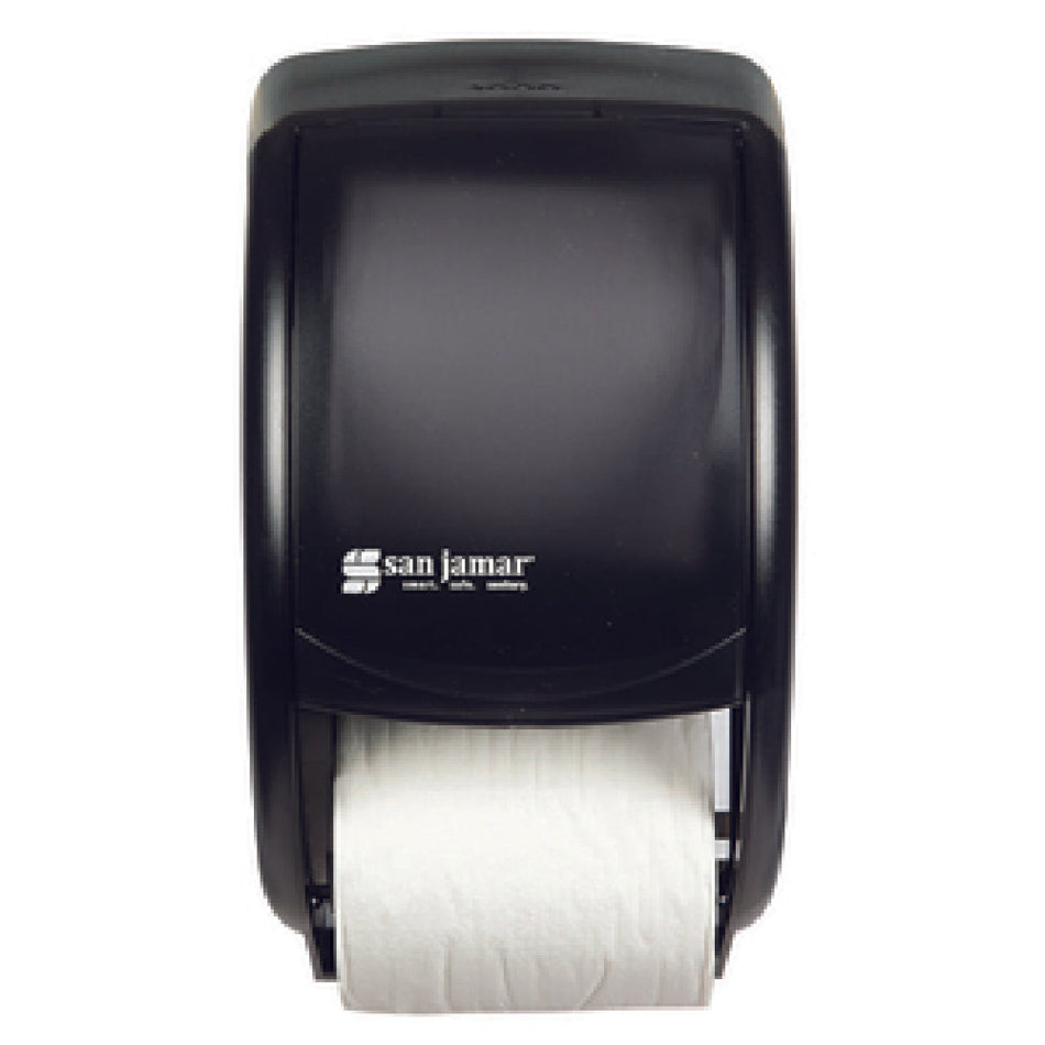 Carlisle San Jamar R3500TBK Toilet Tissue Dispenser - Duett Standard Twin Black Pearl 7.5in